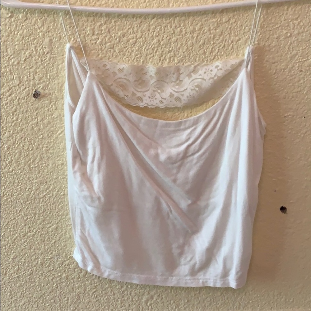 white lace crop tank💞